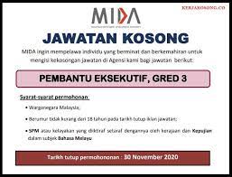 O lembaga juruukur bahan malaysia (ljbm). Jawatan Kosong Lembaga Pembangunan Pelaburan Malaysia Mida