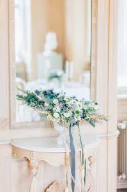 Febou wedding bridal bouquet, silk rose wedding bride bouquet, wedding holding bouquet with artificial roses long ribbons, perfect for sisjuly handmade artificial peony silk flowers bouquet wedding bouquet bridal bridesmaid bouquet home wedding decoration (champagne). German Castle Wedding In Gold And Blue Magnolias On Silk