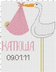 Free Cross Stitch Pattern Baby Birth Announcement