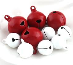 Jingle Bells 20mm Bells Charm Red,white Color Jingle Bell Loose Beads DIY  Jewelry Making Christmas Bell Decoration for Tree 50pcs