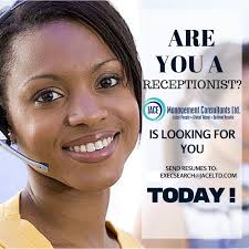 Receptionist Resumes should be sent to to execsearch@jaceltd.com by 1 PM  Friday, May 13th 2016, with the subject: Application