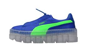 Another layer to the already thick sole for an even bolder look, an. Puma Fenty Creeper Rihanna Blue 367681 01 Fastsole