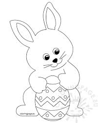 Cute Bunny Holding Easter Egg Easter Bunny Colouring Easter Coloring Pages Easter Embroidery Patterns