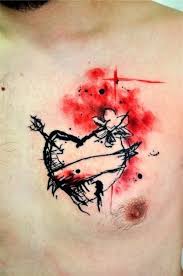 Top 144 Chest Tattoos For Men Weird Tattoos Broken Heart Tattoo Emo Tattoos