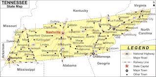 Customize to center on any location. Tennessee Map Map Of Tennessee State With Cities Road River Highways