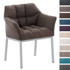 Chaise avec dossier et accoudoirs. Clp Fauteuil De Bar Octavia W78 Fauteuil De Lounge A 4 Pieds En Blanc Tissu Avec Accoudoir Et Dossier Rembourre Hauteur De L Achat Vente Fauteuil Soldes Sur Cdiscount Des