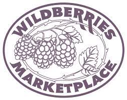 Signboard of wildberries in pink and blue volumetric letters. Wildberries