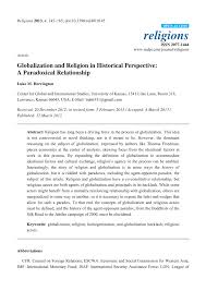 Pdf Globalization And Religion In Historical Perspective A Paradoxical Relationship