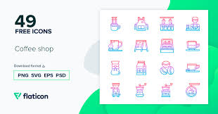 Download Coffee Shop Icon Pack Gradient 49 Svg Icons