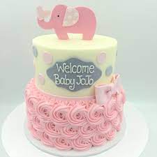 Baby Shower Creations 3 Sweet Girls Cakery Baby Shower Cake Designs Elephant Baby Shower Cake Baby Shower Cakes Girl Pink