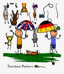 Falling raindrops and umbrella with cats and dogs. Discover The Video Of Our New English German Idiom Cat And Dogs Raining Clipart 3894253 Pinclipart