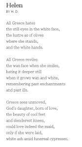 H D Hilda Doolittle Helen From Collected Poems 1912 1944 Writing Poetry Beautiful Quotes Beautiful Words