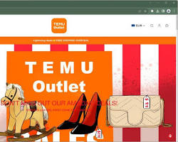 Image of Temu Outlets page