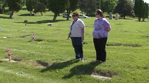 headstones in moline cemetery 'sinking