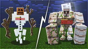 There are only 3 dimensions in bedrock as of 2019, the overworld iron golems are made of 4 white blocks and a pumpkin. How To Spawn Enhanced Golems In Minecraft Youtube