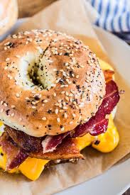 Bagels come out of our oven every day starting at 6:30 a.m. New York Style Bacon Egg And Cheese Olivia S Cuisine