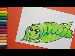 Draw an oval for the head of the swallowtail caterpillar. How To Draw A Caterpillar On A Leaf Step By Step Herunterladen