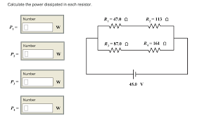 In the first and third quarter of the period , the energy is stored in the magnetic field. Solved Calculate The Power Dissipated In Each Resistor N Chegg Com