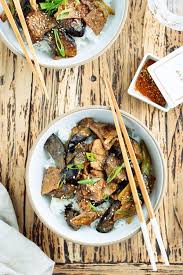 Miso Pork And Eggplant Stir Fry Over Steamed Rice Simple And Easy Weeknight Meal Miso Stirfry Dinne Pork Loin Recipes Eggplant Stir Fry Asian Pork Recipes