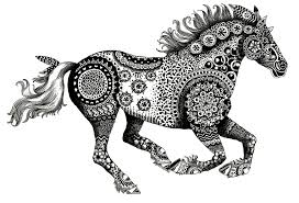 Running Horse Zentangle Mixed Media Ink On Bristol Janelle Dimmett 2016 Www Janelledimmett Com Horse Running Drawing Art Zentangle Animals