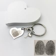 Heart Keychain, Infant Loss, Custom Fingerprint Keychain, Personalized  Fingerprint Keychain, Keychain for Him, Fingerprint Keychain