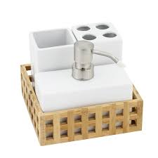 Kit Acessorios De Bancada 4 Pecas Louca Branco Leroy Merlin