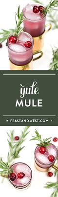 Yule Mule A Christmas Moscow Mule Recipe Festive Holiday Moscow Mule Feast West Recipe Party Food Ideas For Adults Entertaining Holiday Cocktails Holiday Drinks