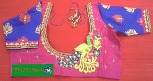 Its derived from the mirror that was used in the ancient days made of a special metal alloy and polished to perfection. Pattu Blouse With Computer Embroidery And Banaras Elbow Length Hands 7702919644 Computer Embroidery Embroidery Blouse Designs Peacock Design