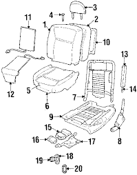 2010 Lincoln Town Car Executive Front Seat Components Diagram Lincoln Town Car Component Diagram Car Seats