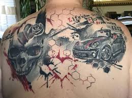 Trash polka tattoo on the half sleeve for men. Trash Polka Tattoo Startseite Facebook