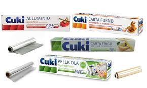 Alluminio Carta Forno Pellicola Cuki Per Alimenti Fino A 300 M