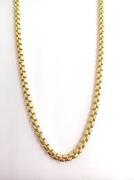 Ejcnrdbox5mmyg Italian 14k Yellow Gold 5mm Round Box Yurman Chain 22 Real Gold Chains Antique Gold Jewelry Indian Gold Chain Design