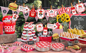 Homemade baby shower decorations can be just as beautiful as store bought items you pay a small fortune for. Amazon Com Kreatwow Bbq Baby Shower Centerpieces Baby Q Shower Decorations Bbq Table Toppers For Picnic Party Summer Barbecue Party Supplies 24 Pcs Toys Games
