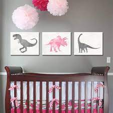 Dinosaur Nursery Girl Dinosaur Dinosaur Art Nursery Decor Baby Girl Decor Dinosaur Prints Dinosaur Decor Pink And Grey Nursery Dinosaur Baby Room Dinosaur Nursery Girl Baby Girl Nursery Decor