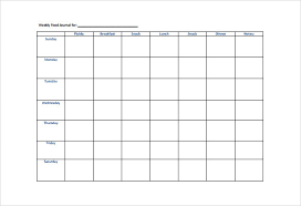 33 food log templates doc pdf excel free premium