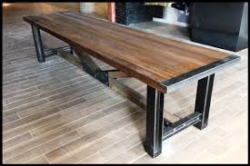 Absolutely Love This Rustic Farm Table With I Beam Legs Vintage Industrial Furniture Communal Table Industrial Design Furniture