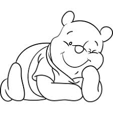 Pooh sitting down with a honey pot. Top 30 Free Printable Cute Winnie The Pooh Coloring Pages Online
