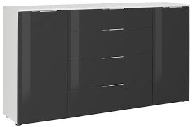 Sideboard 7816 Trend Von Maja Weiss Matt Glas Anthrazit