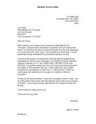 Response to a job ad. Sample Cover Letter
