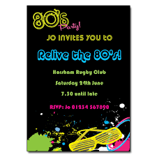 Add your favorite photo of that signature smile, or choose a design that expresses the style of the honoree. 80s Party Invitations