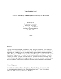 Maybe you would like to learn more about one of these? Pdf What Do Gifts Buy A Model Of Philanthropy And Tithing Based On Prestige And Warm Glow
