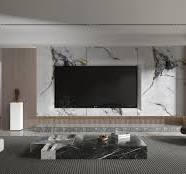 White Deep Gray Marble UV Protected PVC Wall Panel - 4x8 ft, Fireproof &  Waterproof, (32 sq. ft)