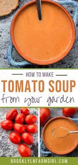 Creamy Roma Tomato Soup Brooklyn Farm Girl Homemade Tomato Soup Recipe Creamy Tomato Soup Recipe Tomato Soup Homemade