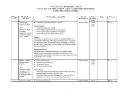 Dalam sebuah sistem apapun pastinya akan ada serangkaian komponen yang perusahaan yang telah memiliki jaringan fasilitas terpadu, kemampuan transportasi yang andal, pengelolaan. Satuan Acara Perkuliahan Mata Kuliah Sap Gunadarma
