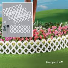 4.4 out of 5 stars 4,981. Collections Etc White Trellis Plastic Garden Border Edging Set With Solar Lights Set Of 4 Walmart Com Walmart Com