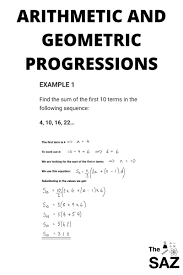 Arithmetic And Geometric Progressions Arithmetic Progression Arithmetic Math