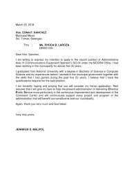Wagner, i'm aware of your opportunity for a human resources manager at your company, and i have the required experience and qualifications that you are looking for. Application Letter Sample Pdf Academic Degree Behavior Modification