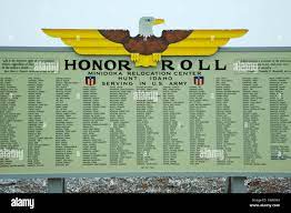 Honor Roll, Minidoka National Historic Site, Idaho Stock Photo - Alamy