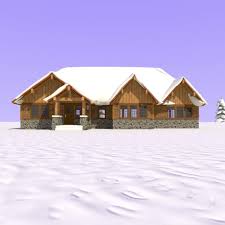 Craftsman House Day Snow Scene 3d Model Ad Day House Craftsman Model Craftsman House House Snow Scenes