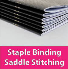 Rather than stapling, it's called saddle stitching because the machine used to insert the staples is. Same Day Staple Saddle Stitch Binding London With Delivery And Printing